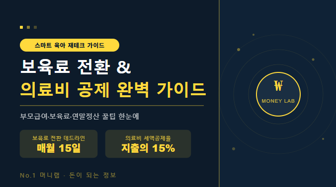 2026년 자녀 어린이집 보육료 전환 시기 및 맞벌이 부부 연말정산 의료비 세액공제 가이드 | No.1 머니랩